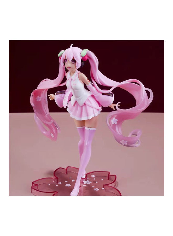 Colorful Pink Hatsune Miku Action Figurine