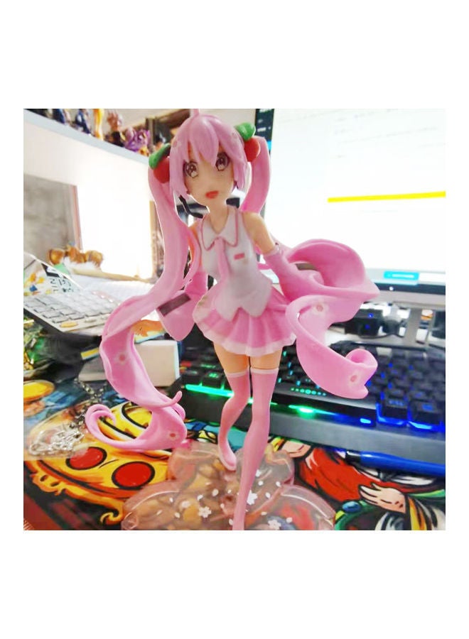 Colorful Pink Hatsune Miku Action Figurine