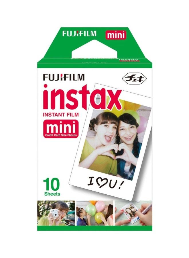Pack Of 10 Film Sheet For Instax Mini 7/7s/8/25/50 White