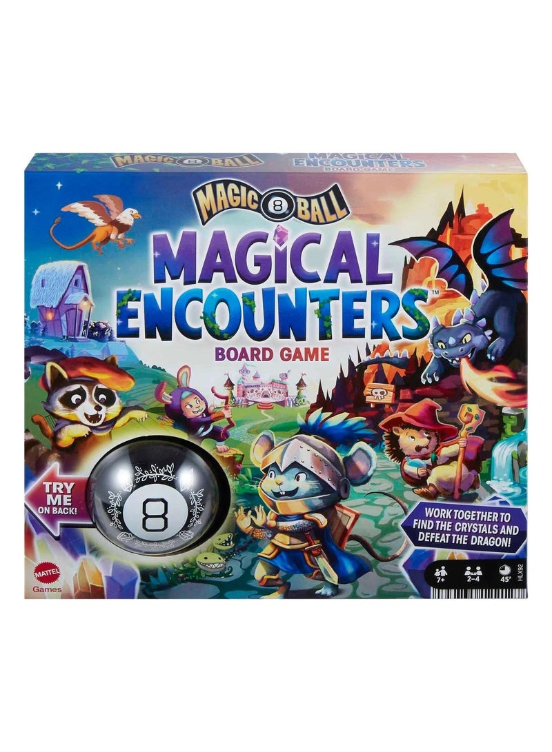 Magic 8 Ball Board Games, Magical Encounter Cooperative Board Game with Magic 8 Ball Original for 2-4 Players, Family Game Night