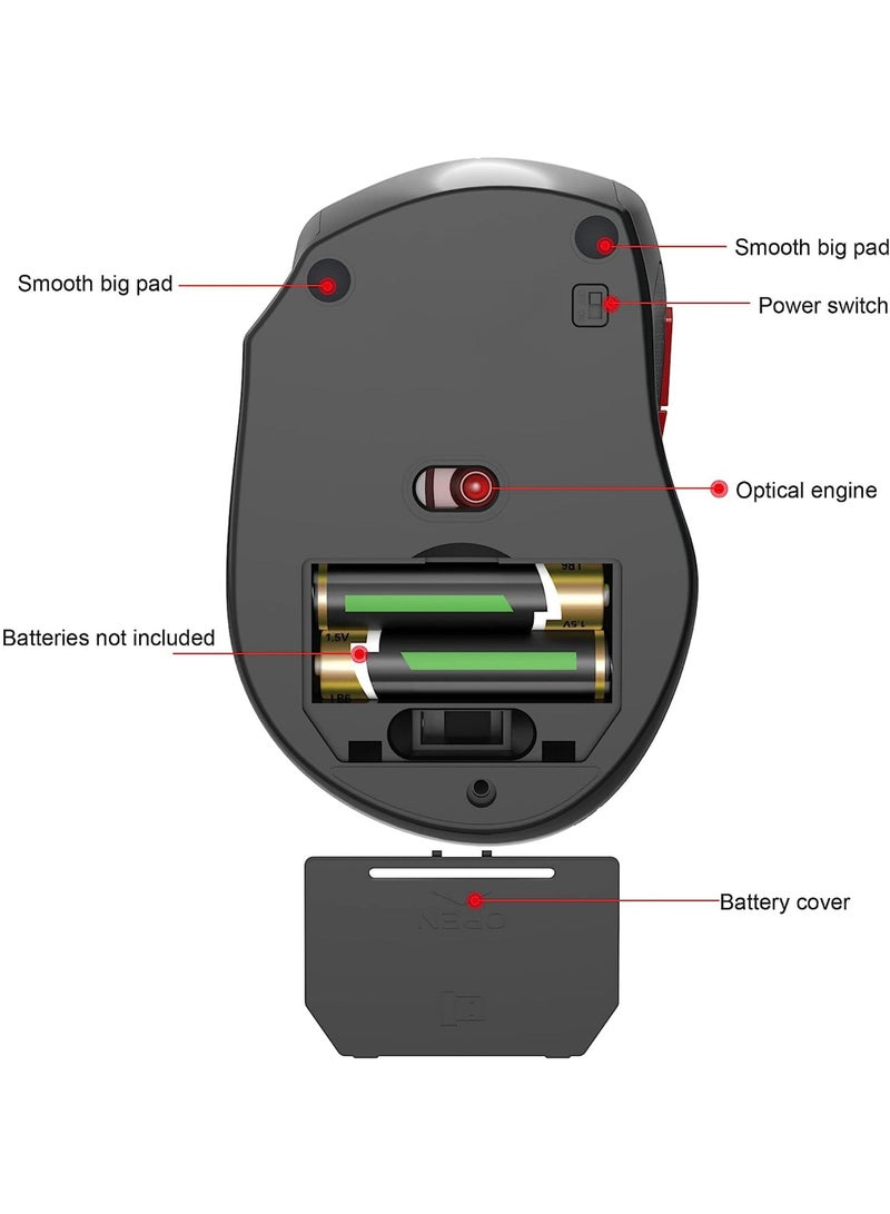 ROCK POW Arabic English 2.4G Wireless Gaming Keyboard and Mouse Combo Include Mini 60% Merchanical Feel RGB Backlit Keyboard Ergonomic Vertical Feel Small Wireless Mouse