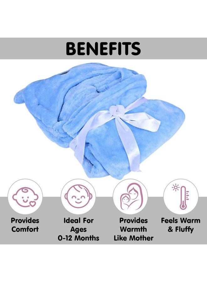 Baby Blankets New Born Combo Pack Of Super Soft Baby Wrapper Baby Sleeping Bag For Baby Boys Baby Girls Babies (Blue Bear)