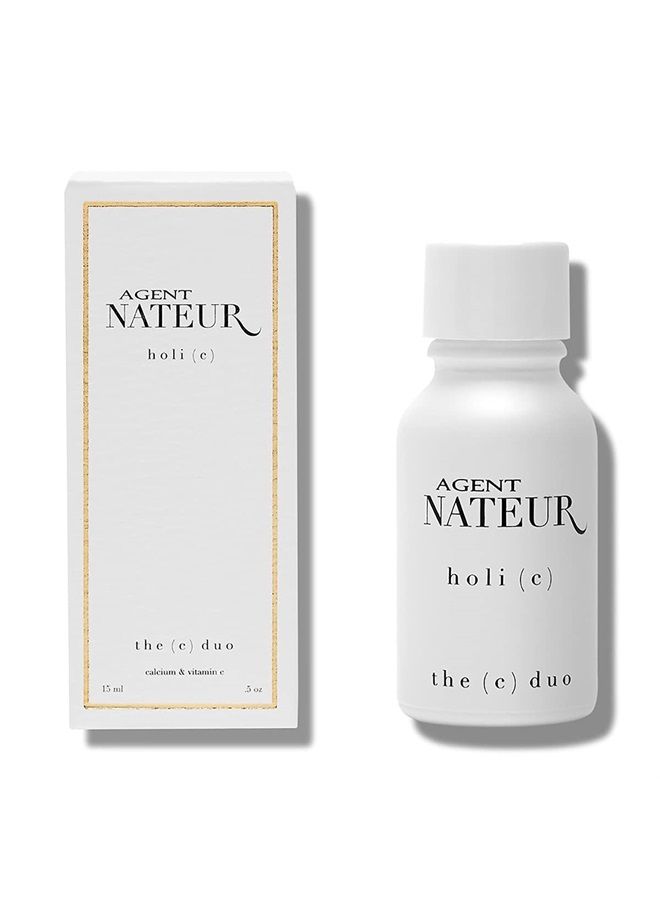 holi (c) Natural C Duo Calcium + Vitamin C Powder | Vegan, Non-Toxic, Clean Skincare (.5 oz | 15ml)