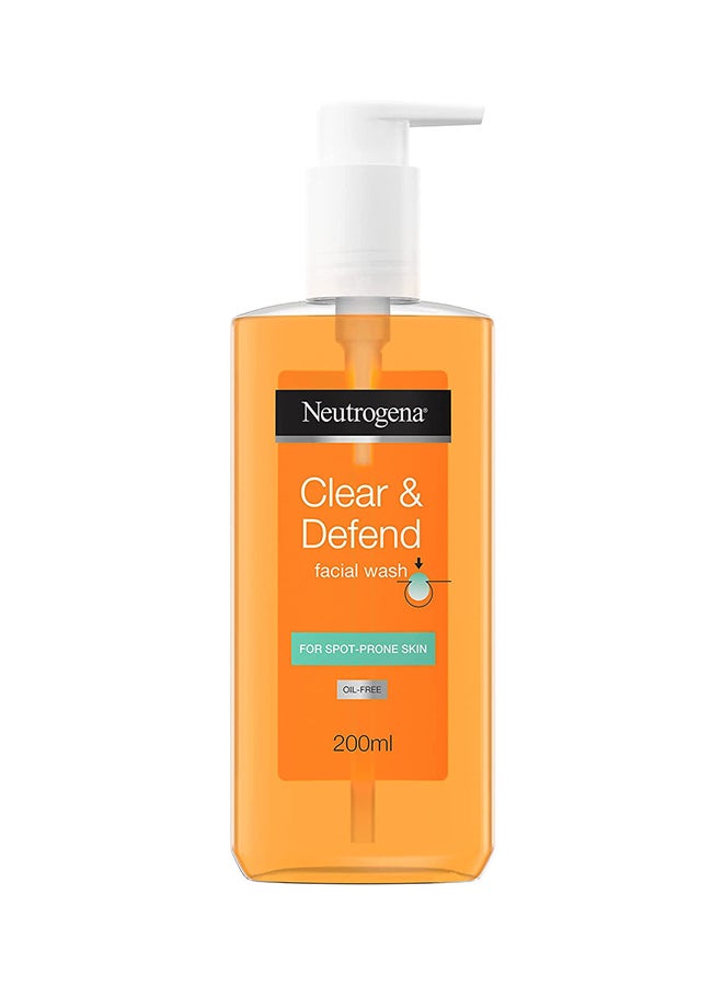 Clear And Defend Facial Wash Orange 200ml