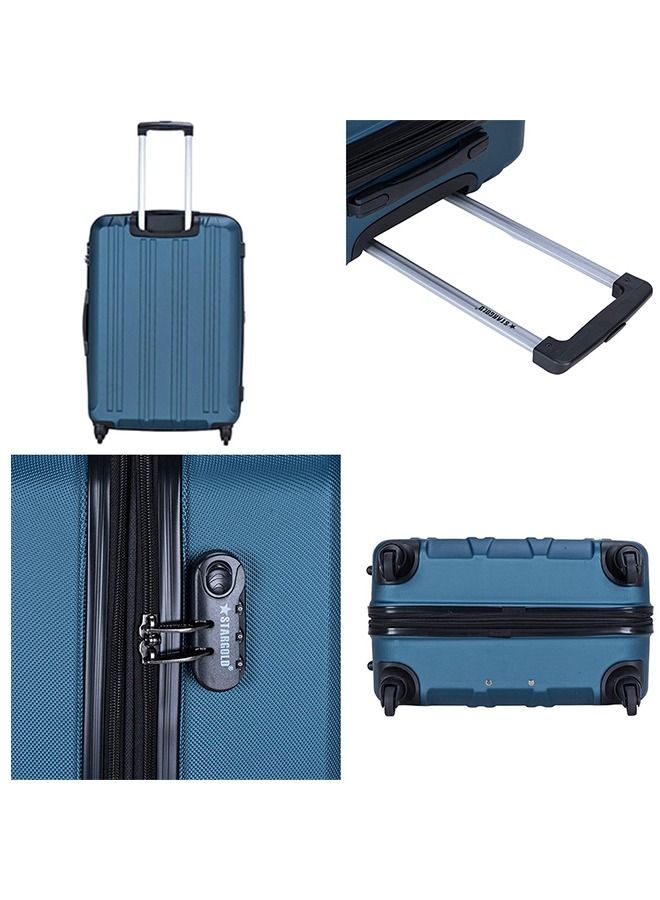 4 Pack Of Hardside Spinner Number Locked Luggage Trolley