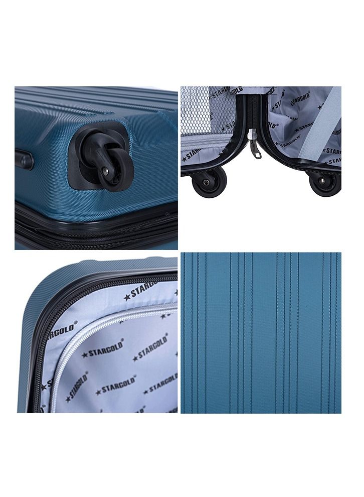 4 Pack Of Hardside Spinner Number Locked Luggage Trolley