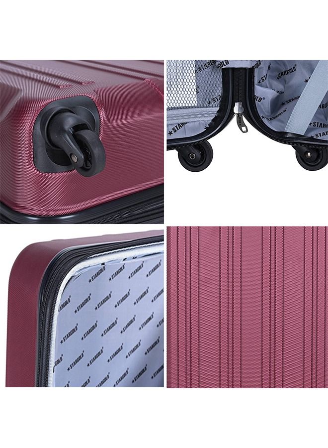 4 PCS Luggage Set Hardside Spinner Number Locked Trolley Suitcase Bag