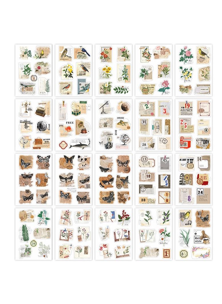 Vintage Pattern Paper, Scrapbooking Paper, Scrapbooking Journaling Junk Journals Botanical Ephemera Supplies for Card Making Art and Craft Collage Gift Wrapping
