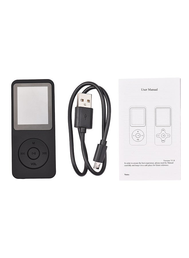 Portable MP4 Player with 64GB Memory Card MP3 Music Player 1.77 Inch LCD Screen Video Player Photo Viewer Support Music FM Radio Video E-book Recorder