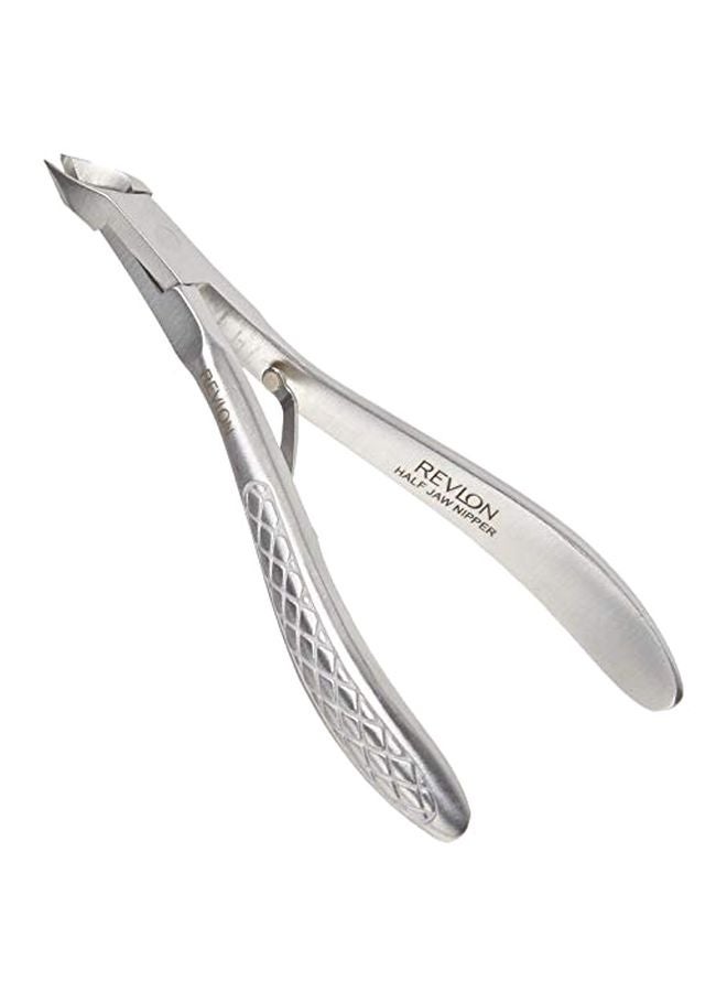 2-Piece Full Jaw Cuticle Nipper Silver