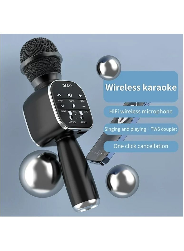 All-in-one Wireless Portable Handheld Karaoke Microphone Bluetooth Hifi Speaker