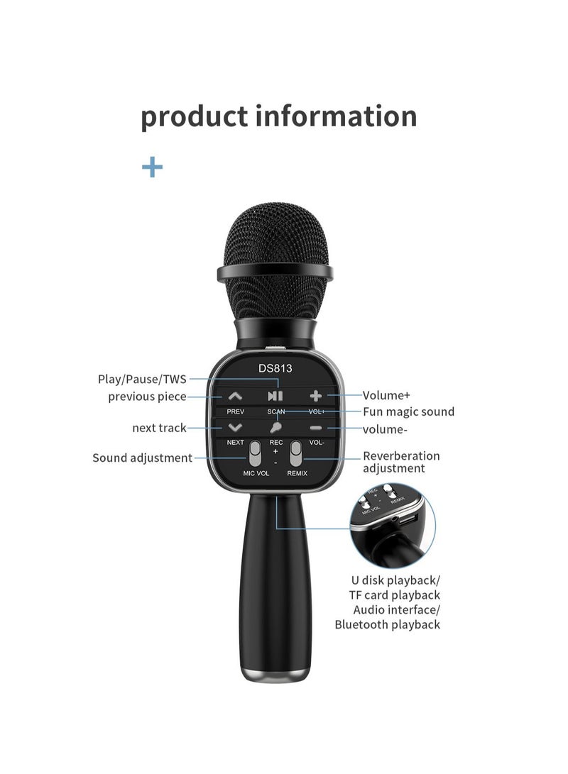 All-in-one Wireless Portable Handheld Karaoke Microphone Bluetooth Hifi Speaker