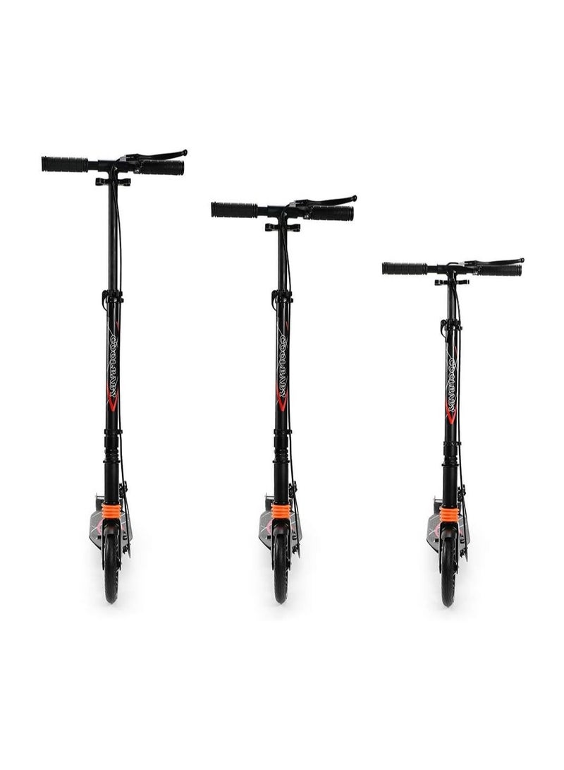 Non-Electric Folding Scooter with Disc Brakes  2 Large Wheels  Front and Rear Shock Absorption System