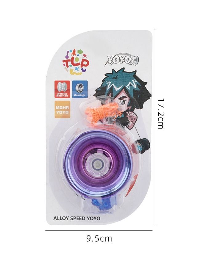 2pcs Alloy Yoyo, Gradient Metal Beginner Yo Yo Ball for Beginners, Adults Yoyo Players, Easy Return Technology Ball, with Two Dragon-shaped Finger Cots