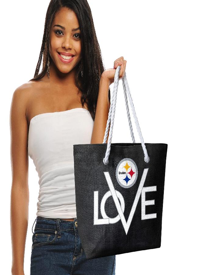 Littlearth womens NFL Pittsburgh Steelers Love Tote, Team Color, 19