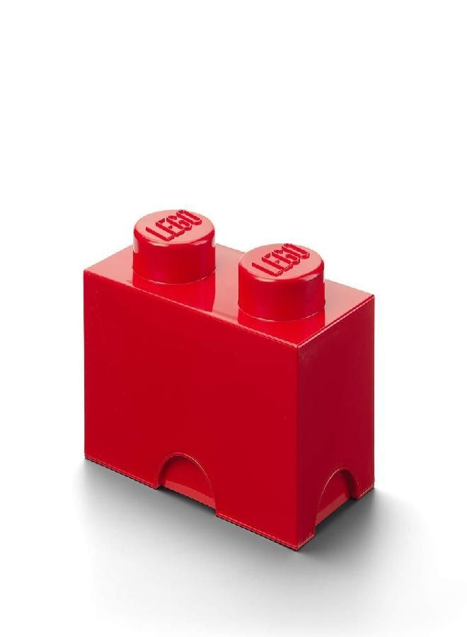 Room Copenhagen, LEGO Storage Brick Box - Stackable Storage and Decorative Organization for Building Blocks and Other Toys - 9.84x x 4.92 x 7.40in - Bright Red, Brick 2
