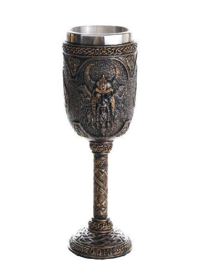 Pacific Giftware Norse Mythology Alfather Odin King of Asgard Wine Goblet Chalice Cup 7oz