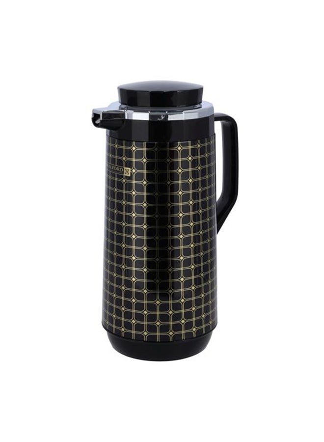 Portable And Leak Proof Double Wall Vacuum Flask With Lid Black 1.6Liters