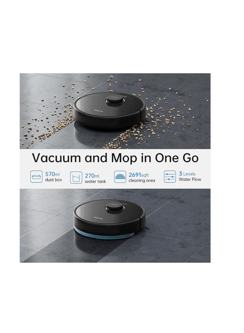 Dreame D9 Max Robot Vacuum Cleaner and Mop, 4000Pa Strong Suction, Vacuum Robot Sweep and Mop 2-in-1, 150min Runtime, Multi-floor Mapping, Lidar Navigation, Alexa/App/WIFI Control