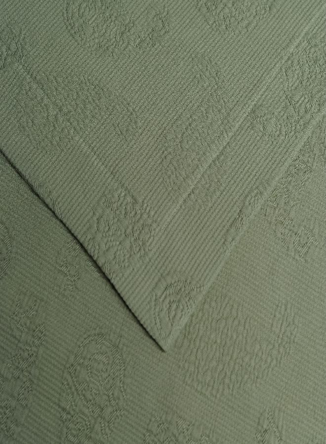 SUPERIOR Paisley Jacquard Matelassee Bedspread - 100% Cotton Quilt with Matching Pillow Shams, Matelassee Coverlet, Sage, Queen Size
