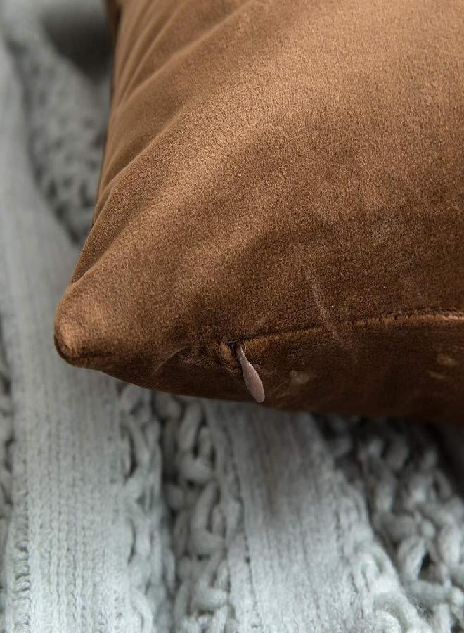 MIULEE Pack of 2, Velvet Soft Solid Decorative Square Throw Pillow Covers Set Cushion Case for Sofa Bedroom Car 18 x 18 Inch 45 x 45 Cm
