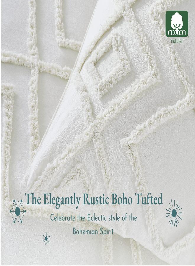 California Design Den King Size Duvet Cover, 100% Cotton 3 Piece Cover & Sham Set, Textured Creamy White Duvet Cover 106