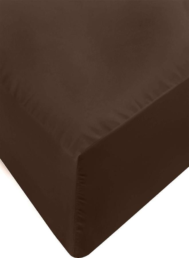 Utopia Bedding King Fitted Sheet - Bottom Sheet - Deep Pocket - Soft Microfiber -Shrinkage and Fade Resistant-Easy Care -1 Fitted Sheet Only (Brown)