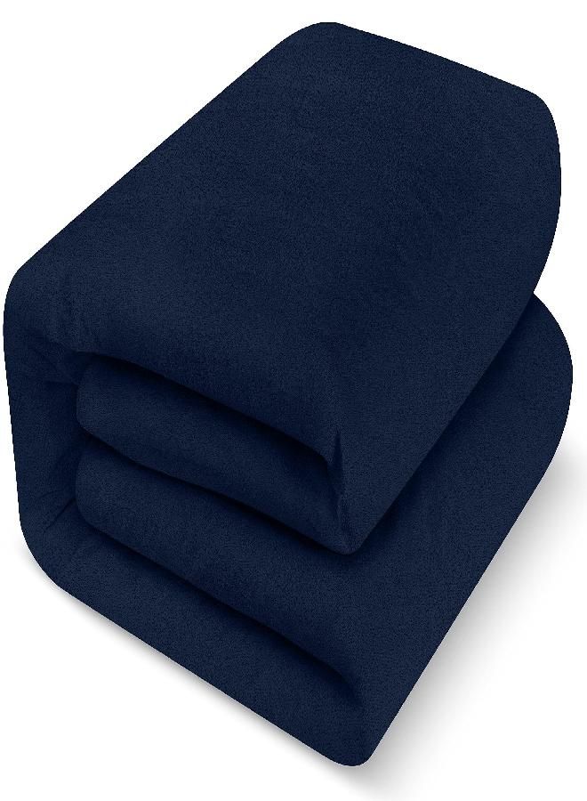 Utopia Bedding Premium Waterproof Terry Mattress Protector Twin 200 GSM, Mattress Cover, Breathable, Fitted Style with Stretchable Pockets (Navy)
