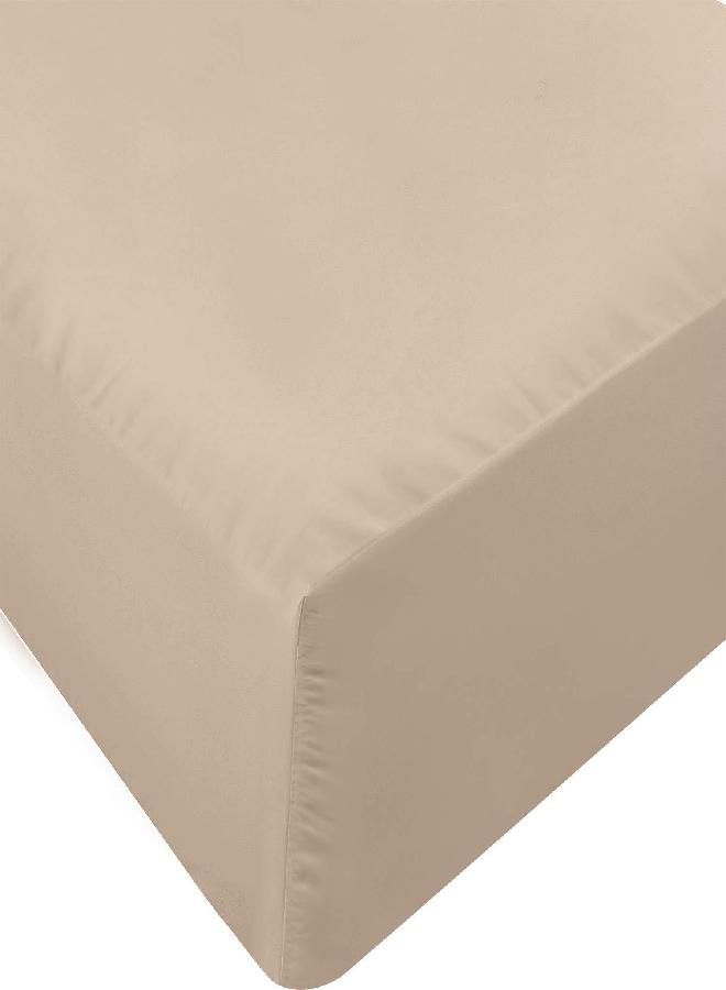 Utopia Bedding Full Fitted Sheet - Bottom Sheet - Deep Pocket - Soft Microfiber -Shrinkage and Fade Resistant-Easy Care -1 Fitted Sheet Only (Beige)