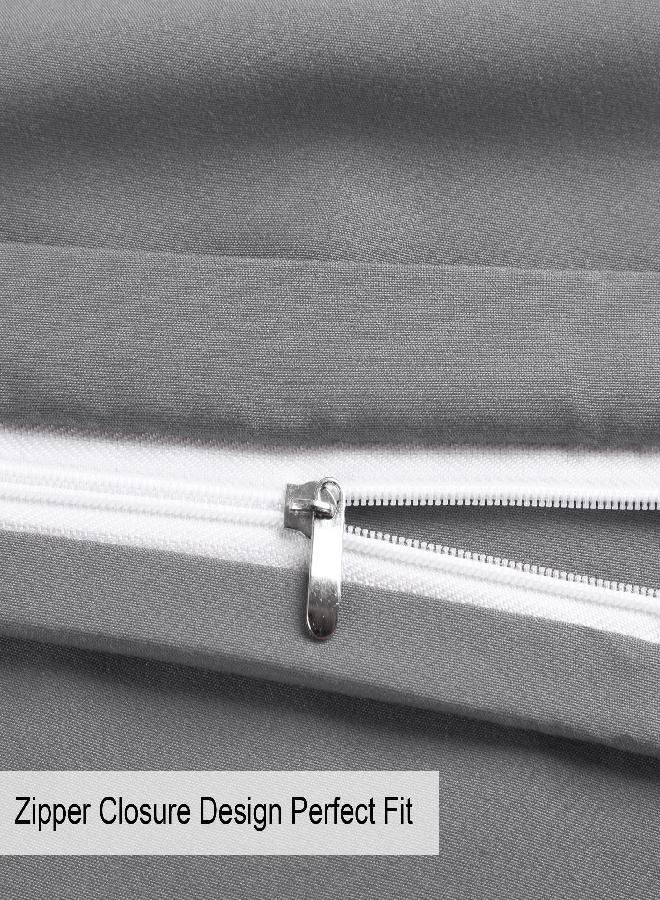 uxcell 2 Pack Pillow Cases Soft 1800 Series Microfiber Pillowcases Set with Zipper Queen(20