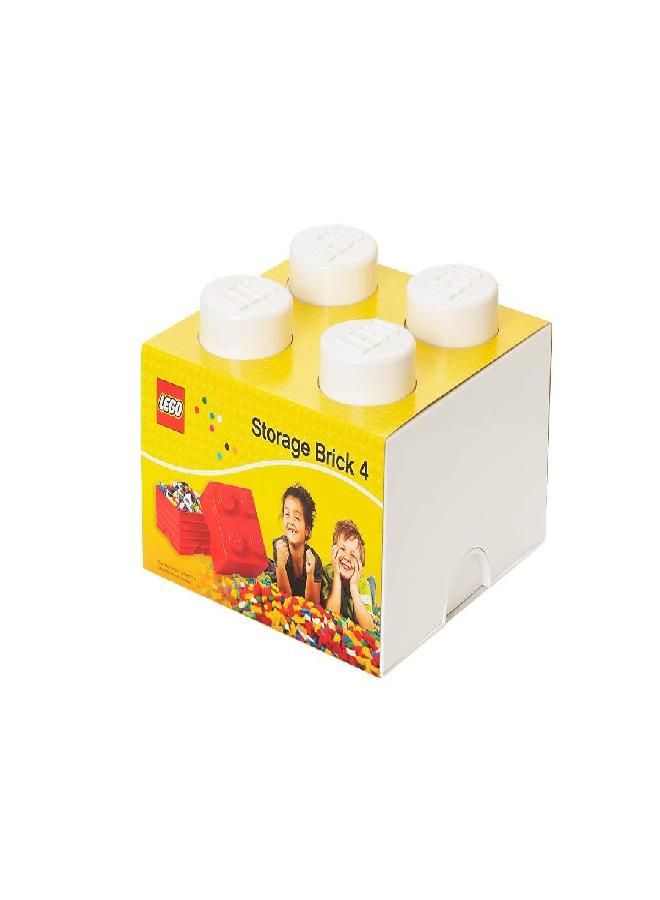 LEGO Storage Brick With 4 Knobs, in White