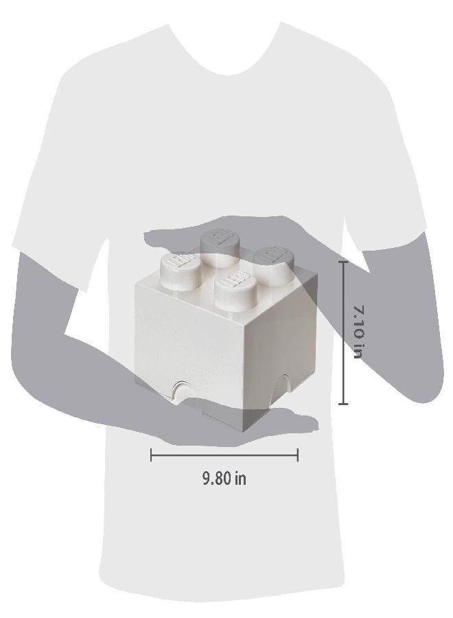 LEGO Storage Brick With 4 Knobs, in White