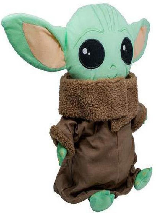 Jay Franco Star Wars The Mandalorian Stylized The Child Plush Stuffed Pillow Buddy Featuring Baby Yoda Grogu - Super Soft Polyester Microfiber, 16 inch