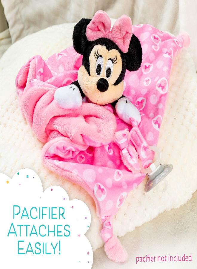 KIDS PREFERRED Disney Baby Minnie Mouse Plush Stuffed Animal Snuggler Lovey Security Blanket - Pink,13.18