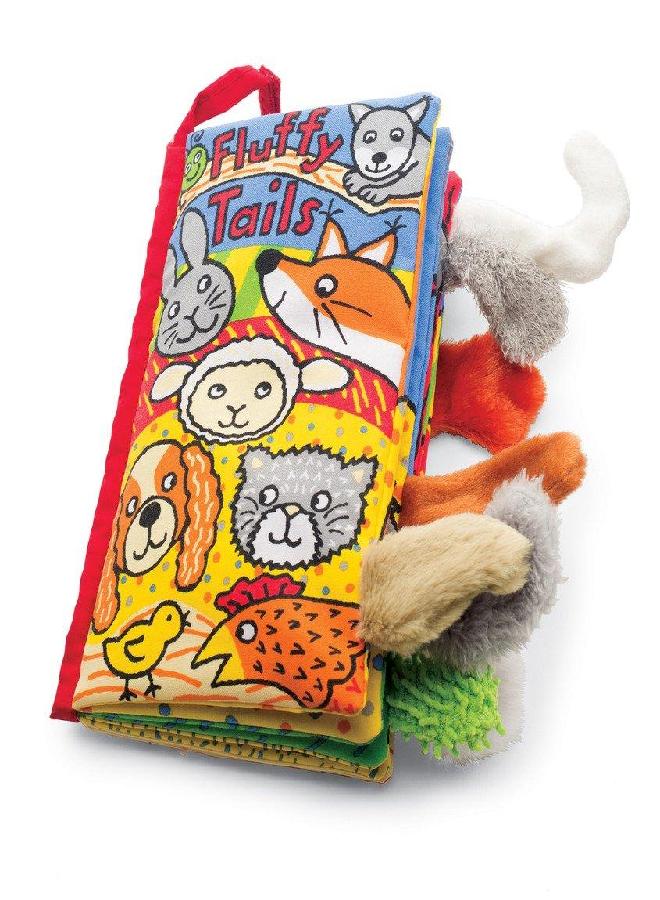 Jellycat Soft Cloth Baby Books, Fluffy Tails