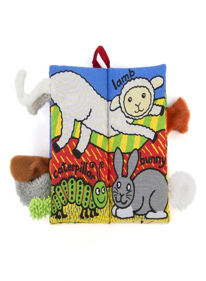Jellycat Soft Cloth Baby Books, Fluffy Tails