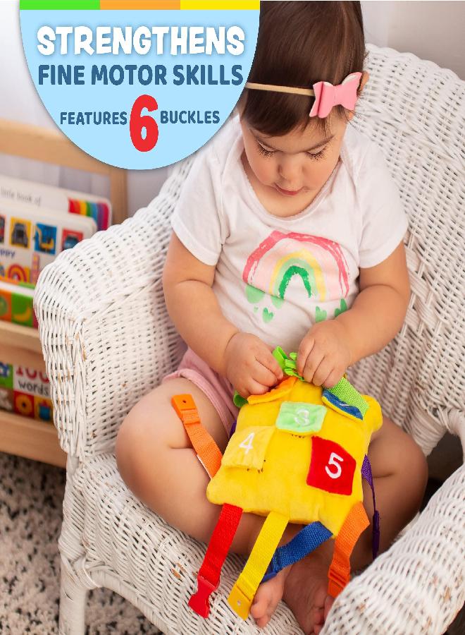 Buckle Toys - Bongo Square - Toddler Learning Toy - Sensory Fine Motor Skills Fun - Easy Road Trip Travel Accessory for Kids