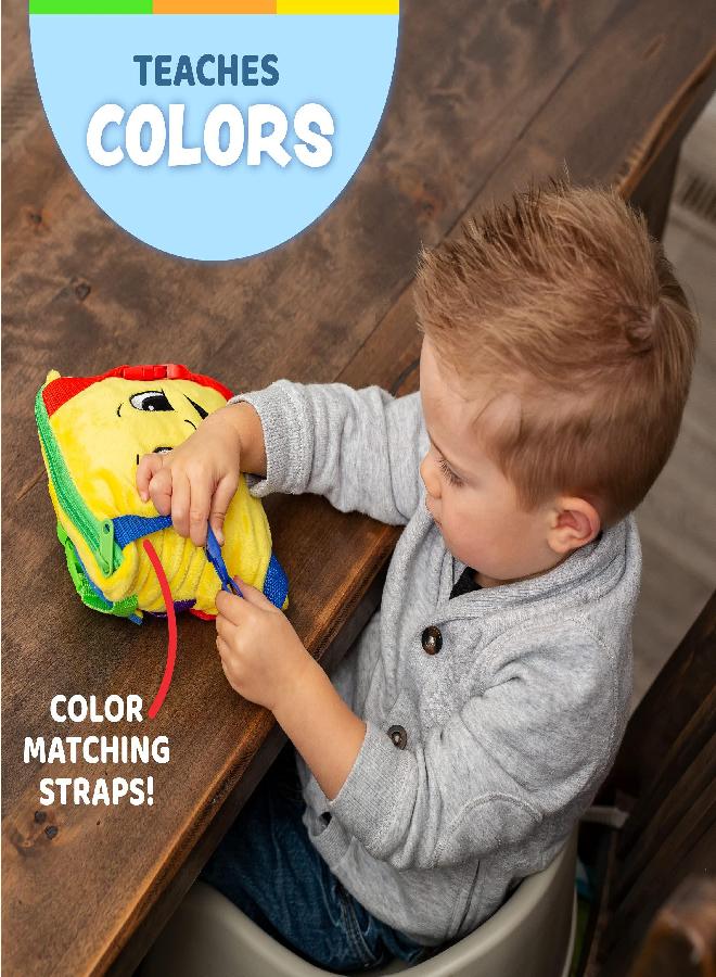 Buckle Toys - Bongo Square - Toddler Learning Toy - Sensory Fine Motor Skills Fun - Easy Road Trip Travel Accessory for Kids