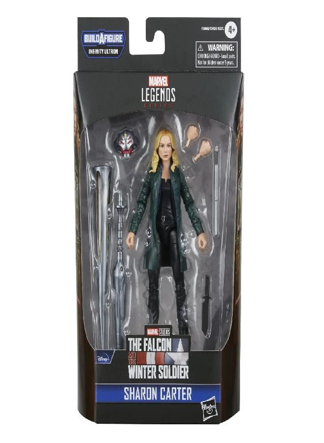 Marvel Avengers Legends Series Disney Plus Sharon Carter Falcon and The Winter Soldier MCU Series Action Figure 6-inch Collectible Toy, Includes 4 Accessories and 2 Build-A-Figure Part, F3860