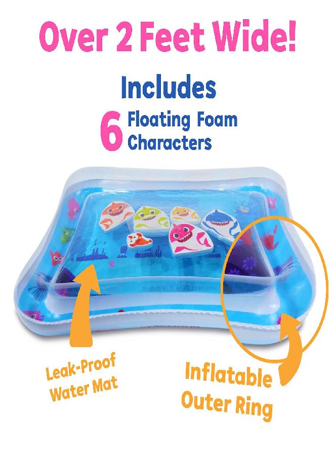 Baby Shark Tummy Time Water Filled Play Mat - Infant Toys to Help Learn How to Crawl - Baby Shark Official