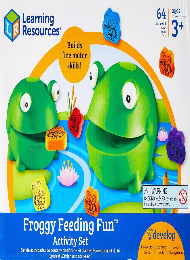 Learning Resources Froggy Feeding Fun Activity Set, Fine Motor Toy, 65 Pieces, Ages 3+