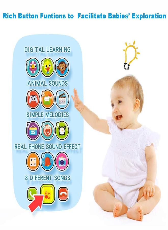 HOLA Baby Cell Phone Toys for 1 Year Old Girl Gifts, Baby Toys 12-18 Months My First Learning Baby Phone Toy Lights Music Play Kids Phone for Babies Toddlers Baby Girl Toys Learning Educational Gifts