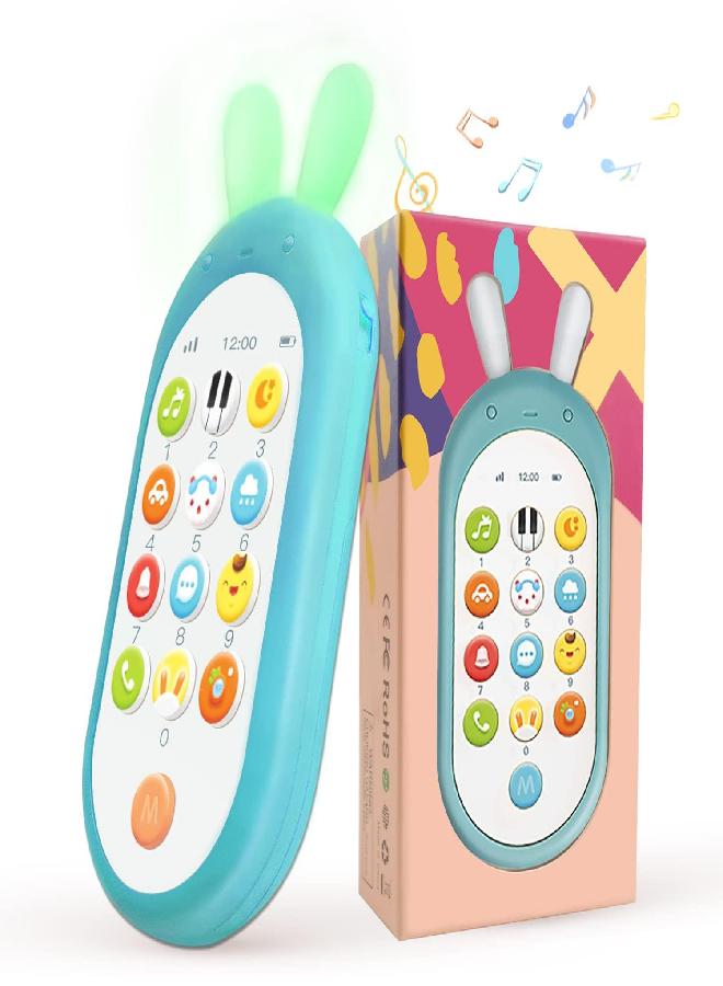 Richgv Baby Cell Phone Toy Sensory Learning Toys with 12 Functions, Baby Toys 6 to 12 Months with Light Multi Sound Effects Toys for 1 Year Old Boy Teething Toys for Babies Infant Toys Baby Boy Gifts