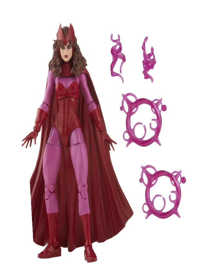 Marvel Legends Series Scarlet Witch 6-inch Retro Packaging Action Figure Toy, 4 Accessories