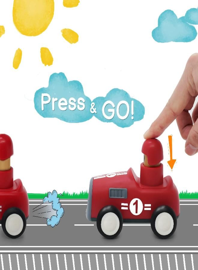 LiKee Toy Cars Push and Go Play Friction Powered Vehicles Transport Tools Gifts for Babies Toddlers Kids Boys Girls Age 3+ Years Old (Including Car Airplane Boat Train)