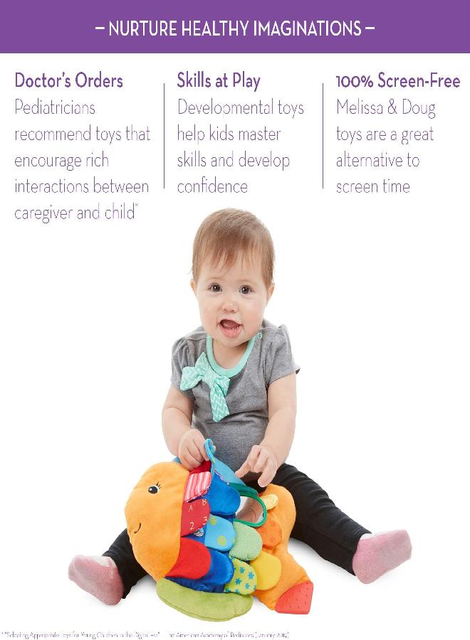 Melissa & Doug Flip Fish Soft Baby Toy - Flip Fish Baby Toy, Tag Toys For Babies, Tummy Time Toys, Taggies For Babies, Sensory Toys For Infants