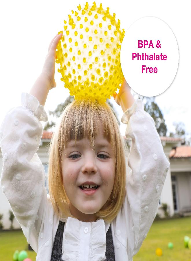 Edushape Sensory Ball for Baby - 7” Glow-in-The-Dark Baby Ball That Helps Enhance Gross Motor Skills for Kids Aged 6 Months & Up - Pack of 1 Vibrant Colorful and Unique Toddler Ball for Baby