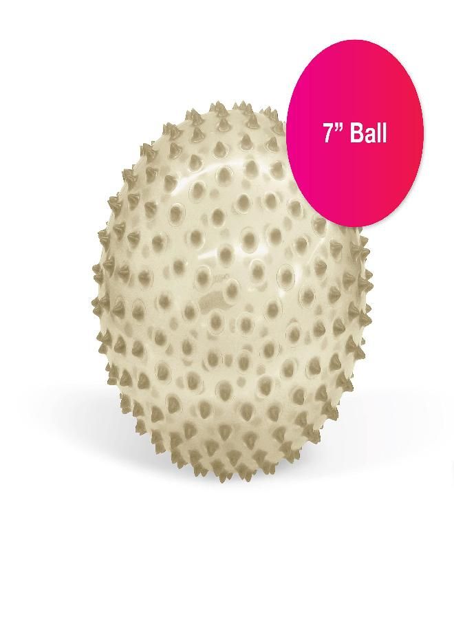 Edushape Sensory Ball for Baby - 7” Glow-in-The-Dark Baby Ball That Helps Enhance Gross Motor Skills for Kids Aged 6 Months & Up - Pack of 1 Vibrant Colorful and Unique Toddler Ball for Baby