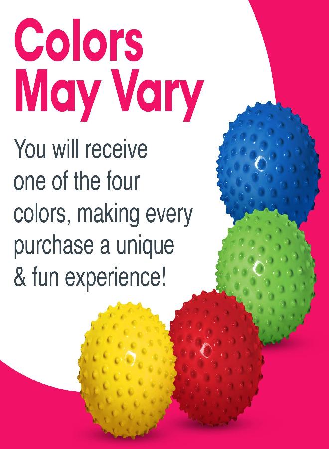 Edushape The Original Sensory Ball for Baby - 7” Solid Primary Color Baby Ball That Helps Enhance Gross Motor Skills for Kids Aged 6 Months & Up - Pack of 1 Vibrant and Unique Toddler Ball for Baby