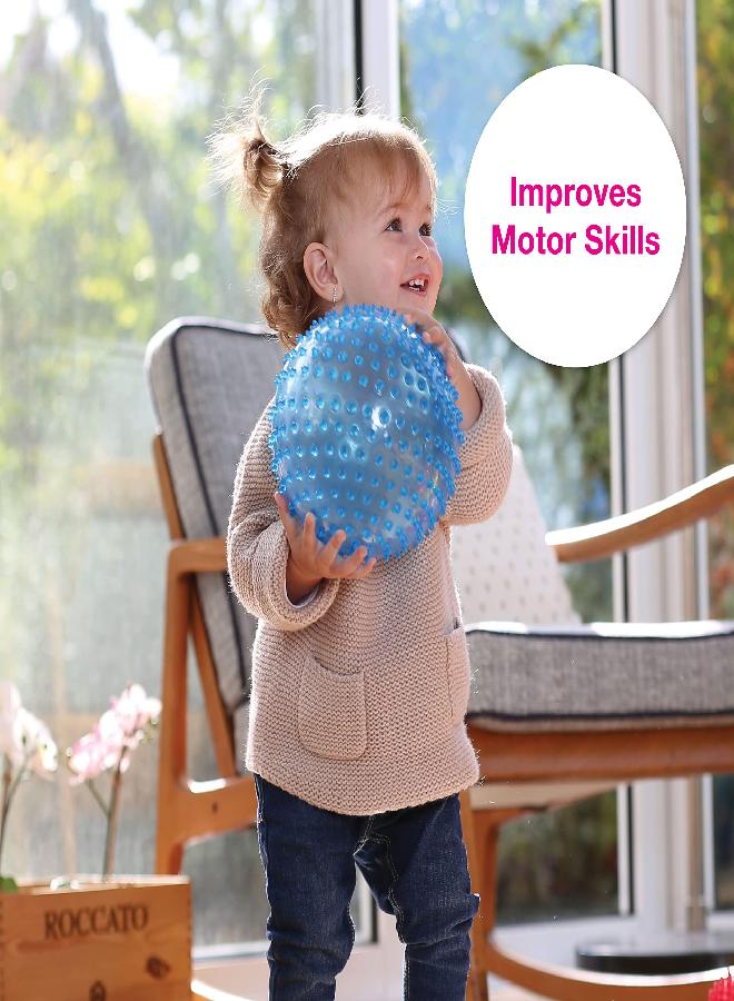 Edushape The Original Sensory Ball for Baby - 7” Transparent Trendy Color Baby Ball That Helps Enhance Gross Motor Skills for Kids Aged 6 Months & Up - Pack of 1 Vibrant & Unique Toddler Ball for Baby